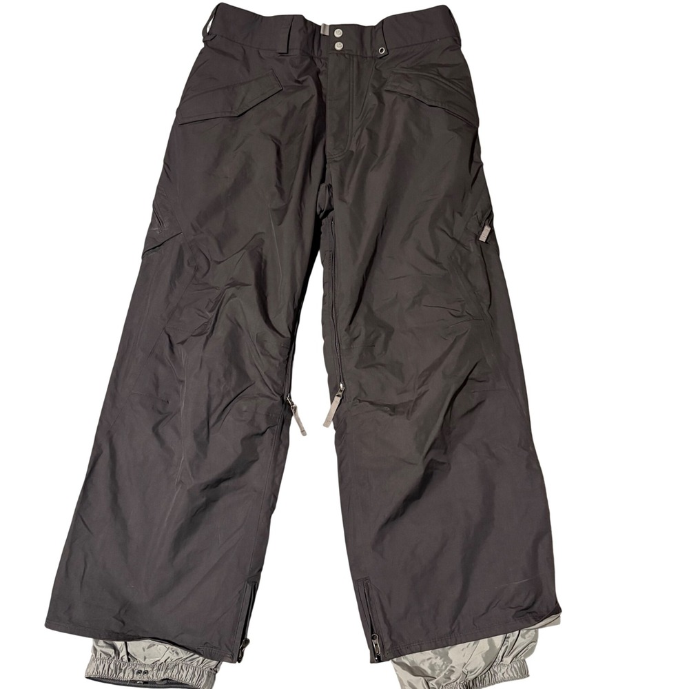 Burton Snow Pants Mens Large Black Waterproof Insulated Ski Snowboard Cargo